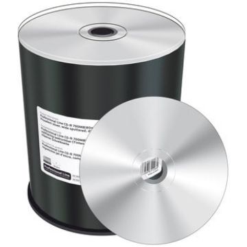 MediaRange CD-R 700MB 100pcs vollflÃ¤chig bedruckbar zilver
