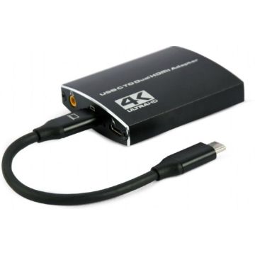 gembird USB-C auf HDMI Adapter, zwart 4k@60 Hz