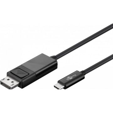 Cable wentronic USB-C-to DP 1,2m M/M black Bulk
