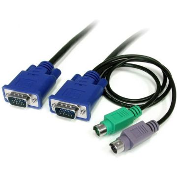 StarTech.com 1,80 m Ultradun 3-in-1 PS2 KVM-kabel - Toetsenbord  video  muis (TVM) kabel