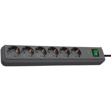 Brennenstuhl Eco-Line Stekkerdoos - 6-voudig