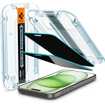 Spigen GLAS.tR EZ Fit - Schermbeschermer voor mobiele telefoon