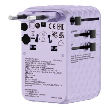 Verbatim Charge 'n' Travel - Universele Reisadapter