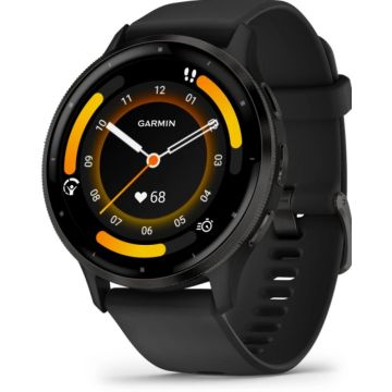 Garmin Venu 3-Zwart-45mm - Zwarte siliconenband