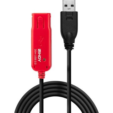 LINDY 30m USB 2.0 Active Extension Cable - Type A Male to Female
