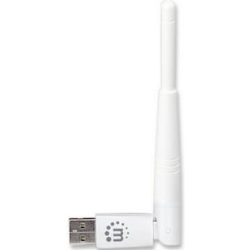 Manhattan WL-USB Adapter 300 Mbit/s 2T2R MIMO 3-dBi wit