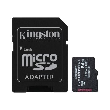Kingston Industrial microSD 64GB Incl. SD-Adapter - Flashgeheugenkaart