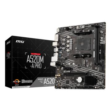 MSI A520M‑A PRO - Micro‑ATX Moederbord