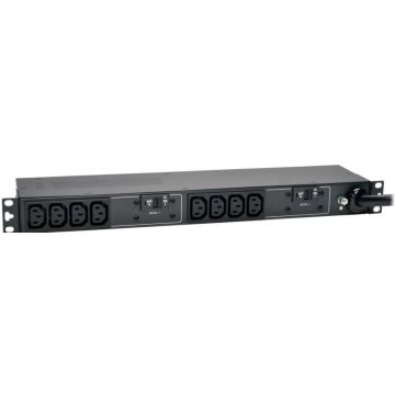 Eaton Tripp Lite Series PDU Basic 230V 32A 7.4kW C13 10 Outlet IEC309 Blue Horizontal 1U - Voedingsverdeeleenheid (rack-uitvoering)