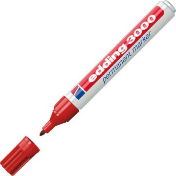 Edding 3000 Rood - Permanente marker (10 stuks)
