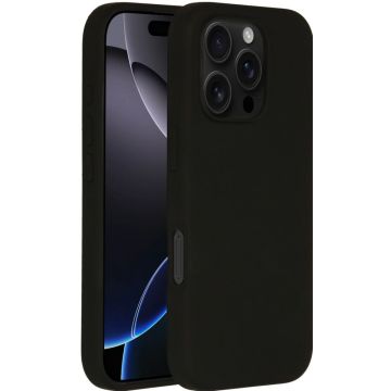 Accezz Liquid Silicone Backcover met MagSafe iPhone 16 Pro - Zwart