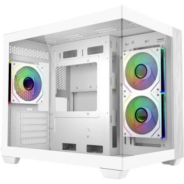 Cooler Master Elite 481 Wood White - Mini-Tower