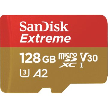 SanDisk Extreme microSDXC V30 128GB - Flashgeheugenkaart