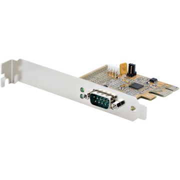 StarTech.com PCI Express Serial Card, PCIe to RS232 (DB9) Serial Interface Card, PC Serial Card with 16C1050 UART, Standard or Low Profile Brackets, COM Retention, For Windows & Linux - PCIe to DB9 Card (11050-PC-SERIAL-CARD)