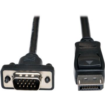 Eaton Tripp Lite Series DisplayPort 1.2 to VGA Active Adapter Cable (DP with Latches to HD15 MM), 6 ft. (1.8 m) - Displaykabel