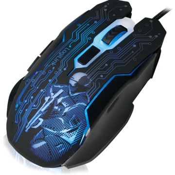 LogiLink Gaming muis, USB, 6-button, 2400dpi