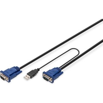 DIGITUS Octopus - Toetsenbord  video  muis (TVM) kabel