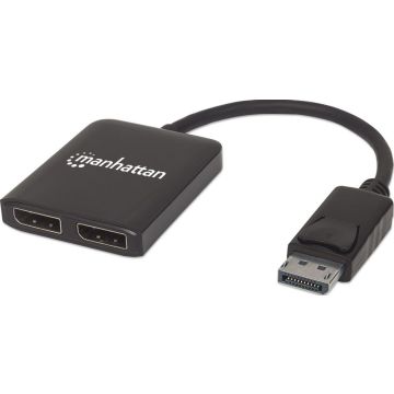 Manhattan Splitter 2-Port Display-Port met MST 4K@30HZ
