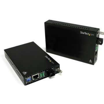 StarTech.com 10100 Mbit Ethernet Single-Mode WDM Glasvezel Converter Set SC 20km - Glasvezel mediaconverter