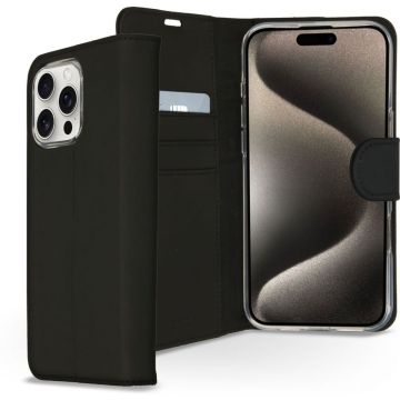 Accezz Wallet Softcase Bookcase iPhone 16 Pro Max - Zwart