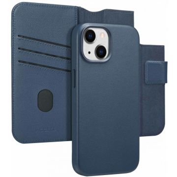 Accezz Leather Bookcase 2-in-1 met MagSafe iPhone 15 - Nightfall Blue