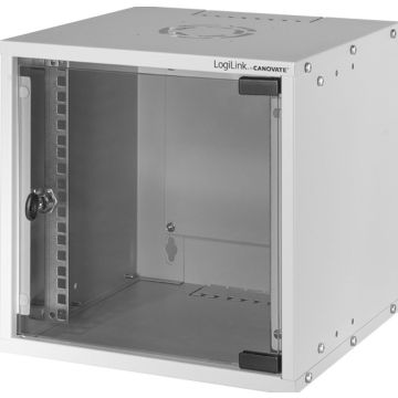 Logilink Wandgehäuse 10 Zoll, 6 HE, montiert, grau