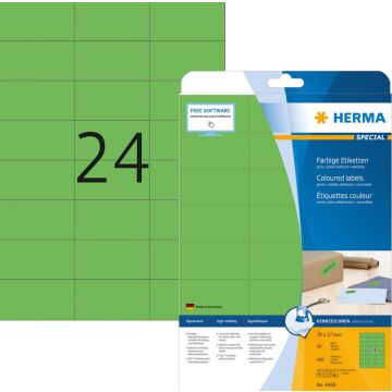 Herma 4469 Etiketten groen 70x37 A4 480 st.