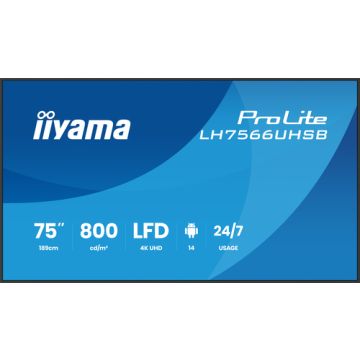 iiyama ProLite LH7566UHSB-B1AG - digital signage display