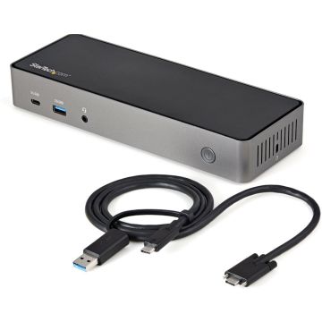 StarTech.com USB-C & USB-A Dock - Hybride Universeel Triple Monitor Laptop Docking Station DisplayPort & HDMI 4K 60Hz