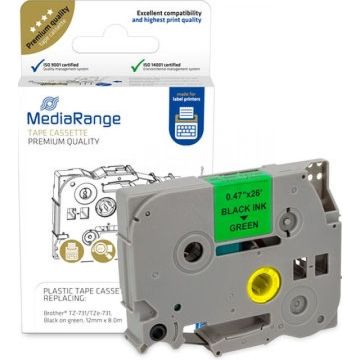 MediaRange Schriftbandka. Brother TZ-731/TZe-731 12mm 8m sch