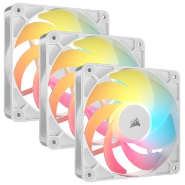 RS120-R ARGB PWM Reverse Fan Triple Pack White - Ventilator