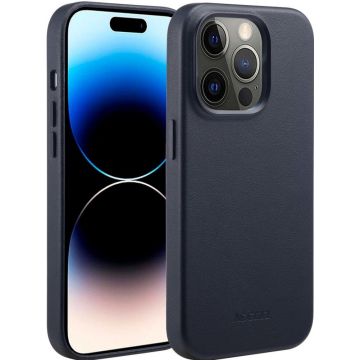 Accezz MagSafe Leather Backcover iPhone 14 Pro - Onyx Black