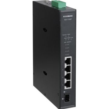 Swicth EDIMAX Industrial 4-Port POE GbE + 1 GbE SFP unmanag.