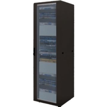 LogiLink Standschrank 32HE 800x1000mm zwart vormontiert