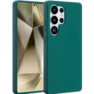 Accezz Liquid Silicone Backcover met MagSafe Samsung Galaxy S25 Ultra - Forest Green