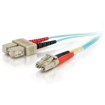 C2G LC-SC 10Gb 50/125 OM3 Duplex Multimode PVC Fiber Optic Cable (LSZH) - Netwerkkabel