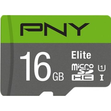 PNY Elite - Flashgeheugenkaart (Adapter voor microSDHC naar SD inbegrepen)