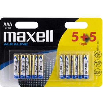 batterij Maxell LR03 Alkali AAA Micro 10er Blister 1,5V