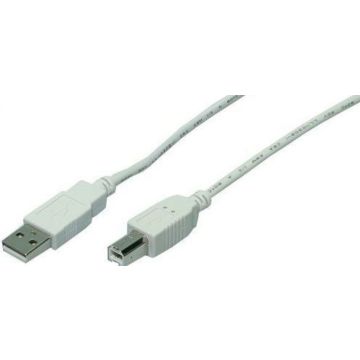 Cable Logilink USB 2.0 to USB-B 3m Grey USB 2.0