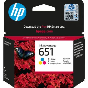 HP 651 - Kleur (cyaan, magenta, geel)