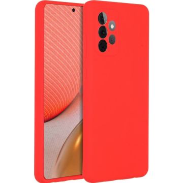 Accezz Liquid Silicone Backcover Samsung Galaxy A72 - Rood