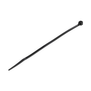 StarTech.com 15cm(6") Cable Ties, 3mm(18") wide, 39mm(1-38") Bundle Diameter, 18kg(40lb) Tensile Strength, Nylon Self Locking Zip Ties w Curved Tip, 94V-2UL Listed, 1000 Pack, Black - Nylon 66 Plastic