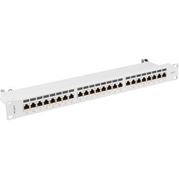 Lanberg Patchpanel 24-Port 1U 19" Cat. 7 FTP afgeschermd grijs