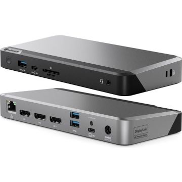 Alogic Docking Station universele Triple 4K USB-C&USB-A 100W