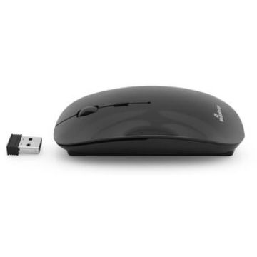 MediaRange muis Wireless 3 toetsen, gerÃ¤uscharm zwart glÃ¤nz