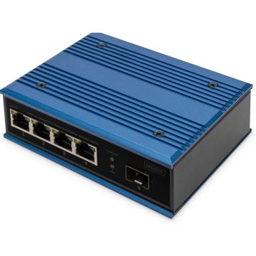 DIGITUS Switch Ind. 4-Port 10/100 blau