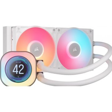Corsair AIO iCUE LINK TITAN 240 RX LCD White - Waterkoeler