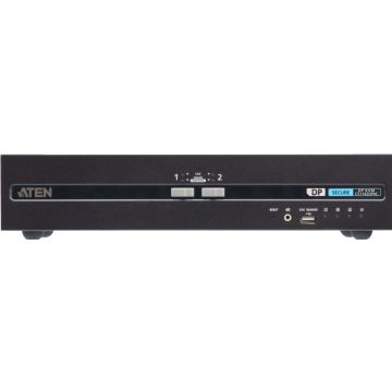 2-Port USB - 4K DisplayPort Dual Display Secure KVM Switch with Card Reader (PSD PP V4.0 Compliant)