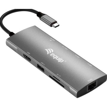 EQUIP 133490 - USB-C 9-in-1 Multifunctionele Adapter