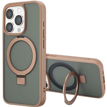 Accezz Ring Stand Backcover met MagSafe iPhone 15 Pro - Brown